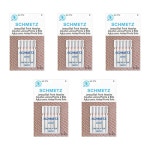 슈메츠 1714C 볼 포인트 저지 기계 바늘, 사이즈 80/12, 5팩 : 어메픽스