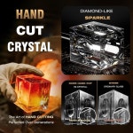 OKES 크리스탈 천장 조명기구 13 조명 블랙 앤 골드 세미 플러시... 조명 주방 용 모던 샹들리에 거실 침실 식당 Gold(8lights) : 초이바이존