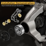 혼다 호환 린콘 650 680 TRX680FA TRX650FA 91051-HN8-003용 MATI 후륜 베어링 및 씰 키트 : 더안드라컴퍼니