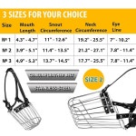 크롬 도금 금속으로 만든 개털 바구니, 조절 가능한 가죽 끈, 독일 셰퍼드, Nr 2 , 스니커 둘레는 29-34 3cm, 길이 9 9-13cm입니다 피터 스토어... 