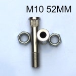 중공 스케이트보드 트럭 킹핀 M10 나사 포함 롱보드 기둥 피어싱 52mm 2 개 : 레브미누