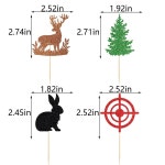 아로키프리 헌팅 생일 컵케이크 토퍼 24피스 트리 타겟 헌터 추천 테마 파티 케이크 장식 용품 보이걸 남성 해피 장식품 5 : 루미아노비에라