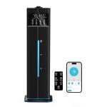 Zeova 9L/2 4Gal 스마트 쿨 미스트 , 탑 필 조용한 큰 방, 550피트 커버, 앱 및 리모컨, 60시간 런타임, 7가지 색상 조명, 침실, 사무실, 블랙용... 