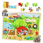 버니크라운 농장 그림 퍼즐 48피스 색깔인지 퍼즐장난감 소근육발달장난감 : 토끼정수리