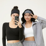 메디크루 [5P대용량세트] 남녀공용 넓고 쫀쫀한 런닝 요가 스포츠 헤어밴드 : 메디크루
