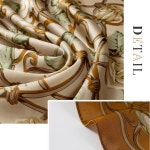 여성용 헤드 스카프 헤어 넥 핸드백 실크 롱 얇은 새틴 패션 27.5 x27.5  F7061 : 노바셀렉션