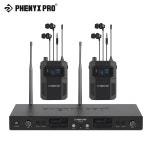 Phenyx Pro UHF 모노 듀얼 무선 인이어 오디오 모니터 시스템 금속 송신기 견고한 바디팩 수신기 2x50 주파수 500MHz : 솔라유통