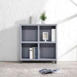 살림방 H6275 4칸 바퀴형 책장 840 거실책꽂이 예쁜책꽂이 : 살림방2