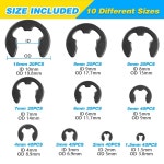 주방 800개 C-클립 외부 고정 링 스냅 모음 키트 서클립 합금 스틸(M4-M28) + E-클립 세트(1.5mm-10mm) 5Pcs 플라이어 트위저 : 패킹로드