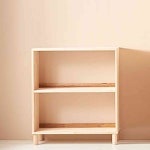 살림방 H6401 2단 2칸 나무 다리형 책장 책보관 : 살림방2