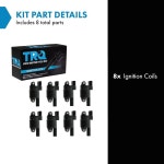 TRQ 점화 코일 세트 06-09 뷰익 06-14 캐딜락 03-20 쉐보레 03-19 GMC 08-10 허머 09-16 이스즈 05-09 폰티악 사브 08-11 워크호스 09-11... 