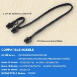 커세어 및 써멀테이크용 YSIUENG PCIE 18AWG, 케이블 케이블 어댑터, 검은 듀얼 모듈식 공급용 6+2핀, 8핀에서 65+20CM, ARESGAME 대 GPU... 