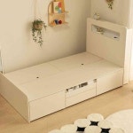 살림방 H8280 수납 LED 침대 SS 서랍형침대프레임 : 살림방2