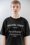 누벨바그 파 드 루틴 그래픽 커버업 기능성 티셔츠 (블랙) : nouvelle vague