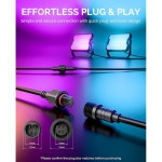 고비 야외 홍수등 및 스팟 라이트용 사이버로드 10FT 연장 케이블, H7057, H7058, H7060, H7062, H7093, H7094, H7065, H7066, 블랙용... 