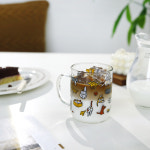 퍼피앤캣 댕냥이 내열 유리 머그컵 300ml 2P세트 : 김씨하우스