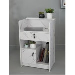 미니 카운터 데스크 하부장 A2 42351 가로 60.0x42.0x95.0cm 4단 인포 1 캐셔대 높이 화이트 레트로 바닥판 편의점 세로 A2타입 : 노바... 