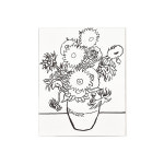 아티바바 명화 캔버스보드 해바라기 도안 : 주식회사 아이피