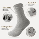 여성용 코트블로 5팩 겨울 코튼 크루 양말 사이즈 5-10(36-40) 5 Color : 해외직구1번가25