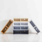 살림방 H6136 2칸 거실장 중블럭 거실전면책장 거실서랍장 : 살림방2