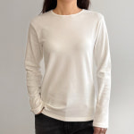 25fw 에이블앤코 기모 마들렌 랍빠 모달 면 긴팔 라운드넥 무지 티셔츠 : 마이바비걸