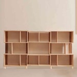 살림방 H6893 나무 3단 원목발 와이드 책장 세트 책장수납장 : 살림방2