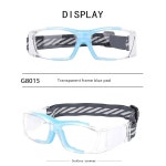 수그리 라켓볼 고글 스포츠 안경 농구공 보호 미끄럼 방지 충격 흡수 조절 스트랩 1 G8015 Black Frame Black : McubeAlpha