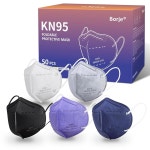 보제 KN95 마스크 50개, 5겹 보호 멀티컬러 마스크, 일회용 : 가젯인