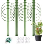 가든 체리 토마토 포함 위한 식물 지지 타이 1개 클립 트렐리스 18인치, 케이지 야채 등반 5팩, 10 구조물을 트위스트 : Elite Agent