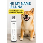 eAj 개와 고양이를 위한 LED 라이트 콰이어트 펫 네일 트리머가 장착된 파워독 네일 그라인더, 전기, 저소음, 안전한 그루밍 도구용 포트 3개... 