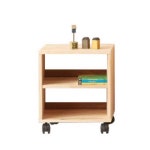살림방 H6427 나무 바퀴형 2단 협탁 침대옆협탁 침대탁자 : 살림방2