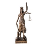 디케의 저울 법무사 변호사사무실 입구 구리색 법원 황동 받침대 서재 장식 테미스 균형 1 트럼펫전화법언여신 높이33cm : 와이제티몰