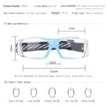 수그리 라켓볼 고글 스포츠 안경 농구공 보호 미끄럼 방지 충격 흡수 조절 스트랩 1 G8015 Black Frame Black : McubeAlpha