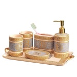 호텔 호텔욕실용품 집들이 디스펜서 양치컵 신혼 세라믹 길이x폭x높이 흰색 트레이 : 지구22호