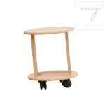 내집방 H6713 1단 나무 원형 이동선반 우드진열장 : 내집방2