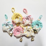 [양말목 공예]파스텔 미니 리스 도어벨 DIY 재료 학교수업 단체수업 : 라탄스토리