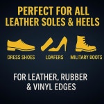 이글 솔과 힐 가장자리 드레싱 블랙 마모된 어플리케이터가 위한 가죽 보호 DS-K0 슈 가장자리를 (4온스) 염료 복원합니다 액체 내장된 힐을... 