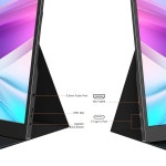 노트북용 qaf 15.6인치 휴대용 모니터, 100 sRGB HDR IPS 디스플레이를 갖춘 FHD 1080P USB-C HDMI 컴퓨터 노트북 맥 PC폰 PS5 Xbox... 