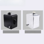 광택 합금 물 탱크 및 뚜껑 냉각수 오버플로 액체 저장 키트 2리터 블랙 실버 Black : N5compnay