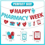 행복한 약국 주간 배너, 기술자 감사 장식, 병원 클리닉 약사 파티 용품, 장식에 감사드립니다 : 수제인