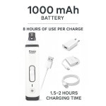 eAj 개와 고양이를 위한 LED 라이트 콰이어트 펫 네일 트리머가 장착된 파워독 네일 그라인더, 전기, 저소음, 안전한 그루밍 도구용 포트 3개... 