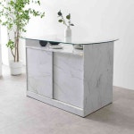 살림방 G8174 강화유리 슬라이딩 홈바 1200 홈카페수납장 홈바인테리어 : 살림방2