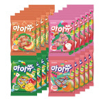 크라운 마이쮸 핑크리치 100g+애플망고 100g+캔털루프멜론 100g+써니피치 100gx각5개(총20개) : 스윗몬24