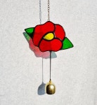 [스테인드글라스]동백꽃 썬캐쳐 도어벨/동백꽃 장식 : 제이러브유리