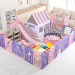 어린이 실내 놀이터 울타리 미끄럼틀 그네 매트 펜스 활동 대형 공원 야외 안전 아기 볼 : 4년의고수