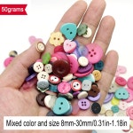 수지 단추 모듬 공예 DIY 바느질을위한 약 100Pcs 수동 그림 혼합 색상 Random xed 8 30mm : 직구요정의비밀상점
