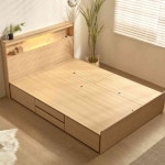 살림방 H8325 2단 수납 LED 침대 Q 침대프레임수납 퀸프레임수납형 : 살림방2