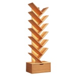 원목 책장 코너 책꽂이 스탠드 카페 회전식책꽂이 틈새 통나무집 침대 나무 화전식 1  8단 캐비닛 스타일 전원 오크 34 20 : 화이트코끼리스토어