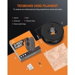 테크베어스 PLA 3D 프린터 필라멘트 번들, 250g 1 75mm, 각 스풀 0 25kg, 2kg, 8팩, 블랙 화이트 투명 그레이 오렌지 핑크 레드 그린... 