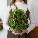 [강남, 양재] 12월 크리스마스 생화 트리 원데이 클래스 개인 기업 출강 수업 : 톤아트 플라워